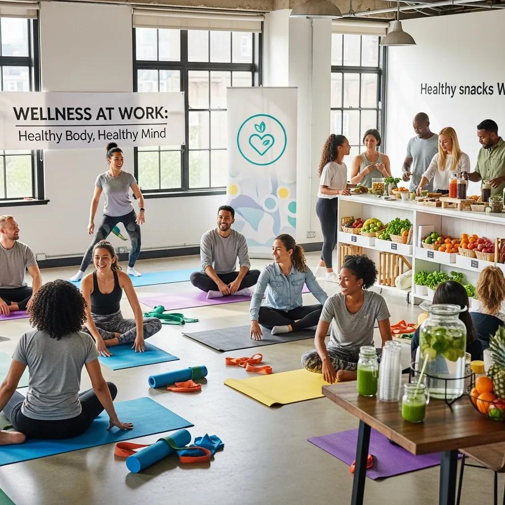 Employees participating in a wellness program to enhance health benefits in the workplace