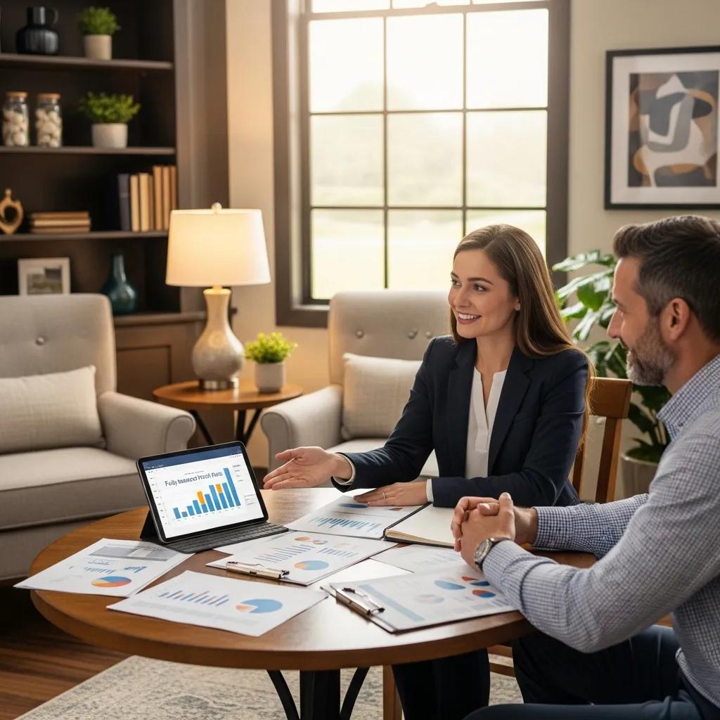 Financial advisor explaining fully insured health plans to a business owner
