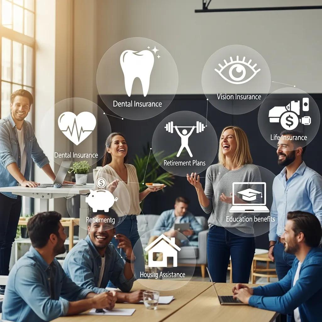 Employees discussing essential benefits for healthcare compliance in Michigan