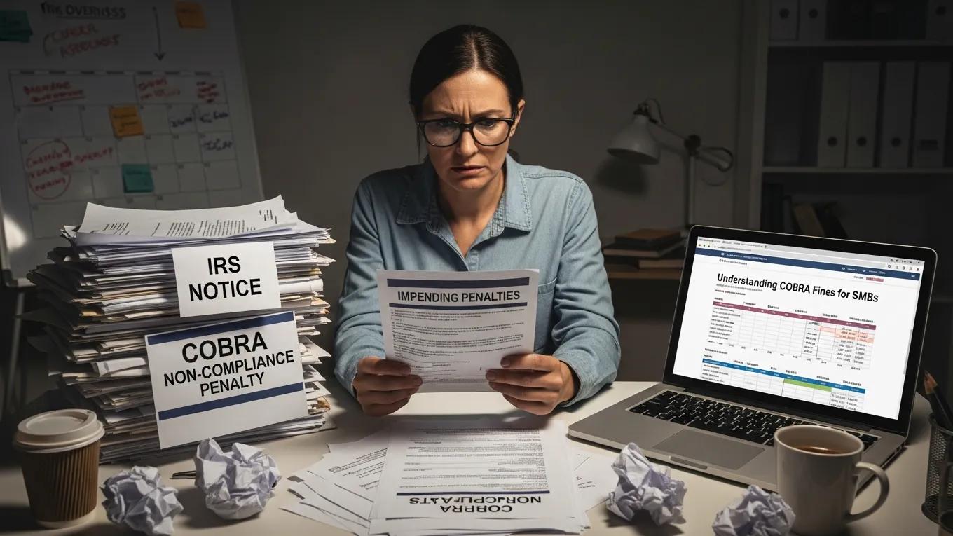 Business owner concerned about COBRA penalties and financial impacts