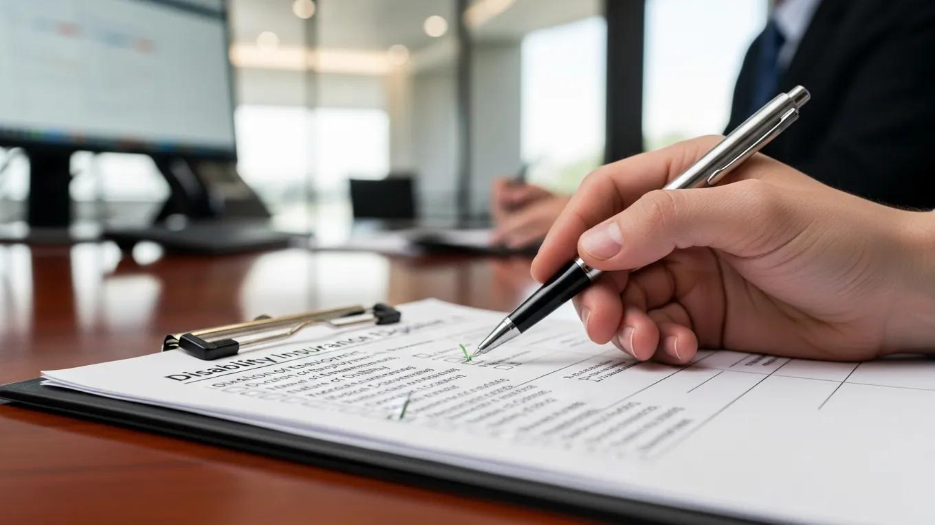 Checklist for disability insurance eligibility requirements being reviewed