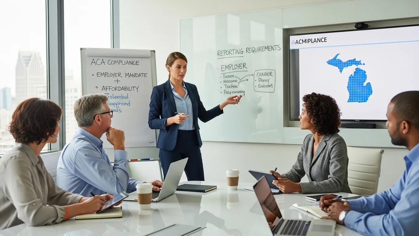 Consultant advising Michigan employers on ACA compliance best practices