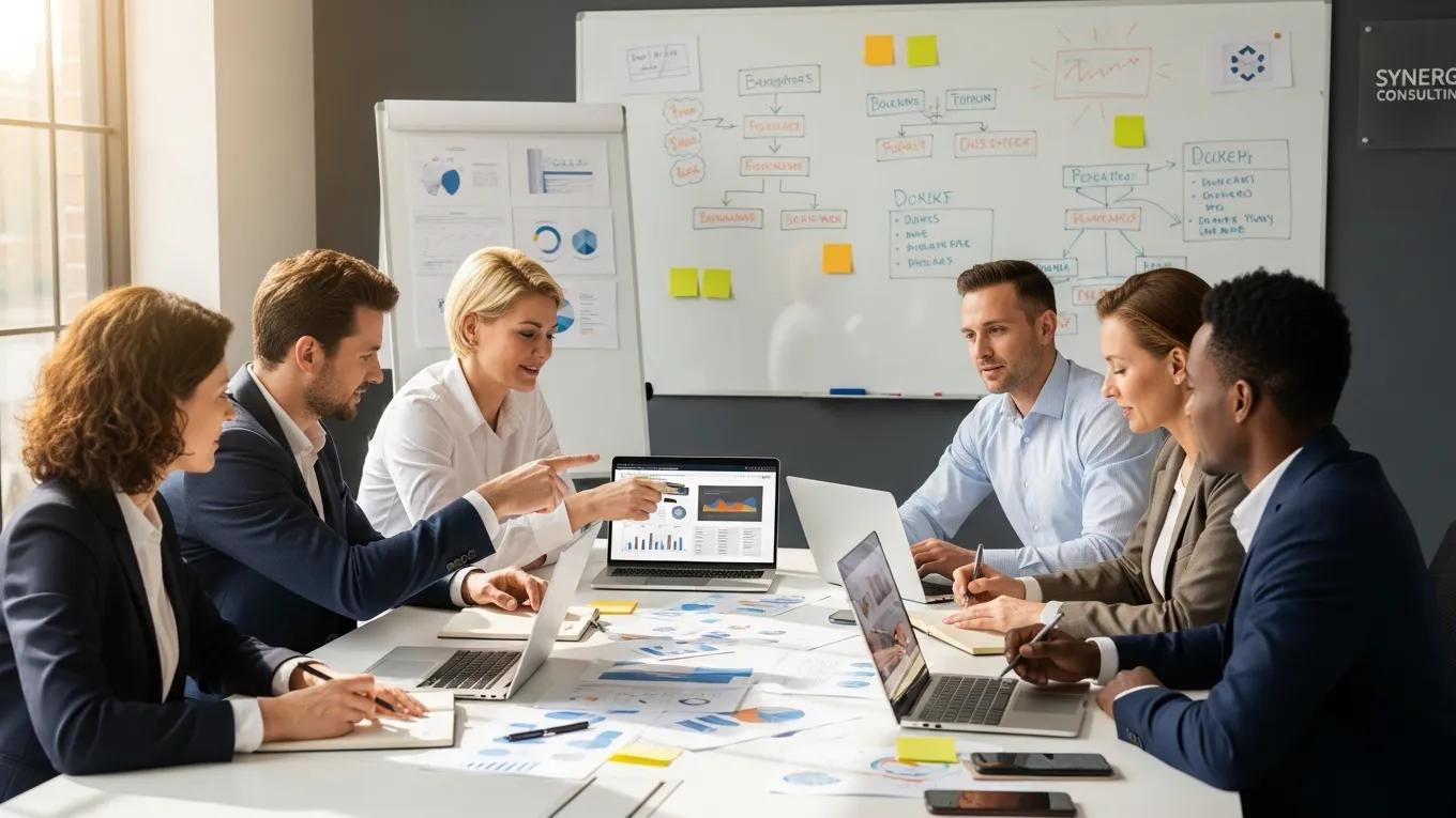 CFH consultants collaborating with small business client emphasizing personalized employee benefits management.