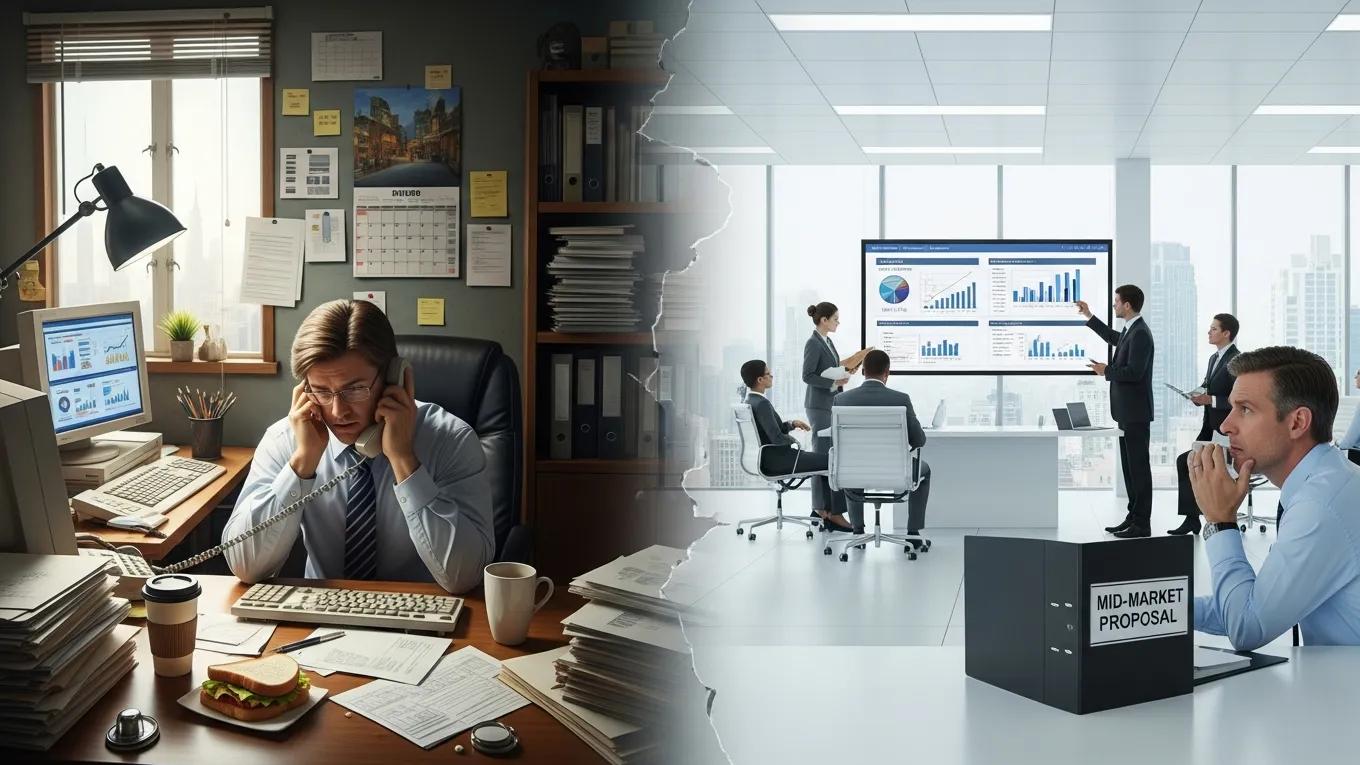 Contrast between small broker limitations and large firm indifference in employee benefits
