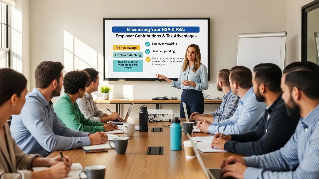 Michigan employer conducting a workshop on HSA and FSA contribution strategies