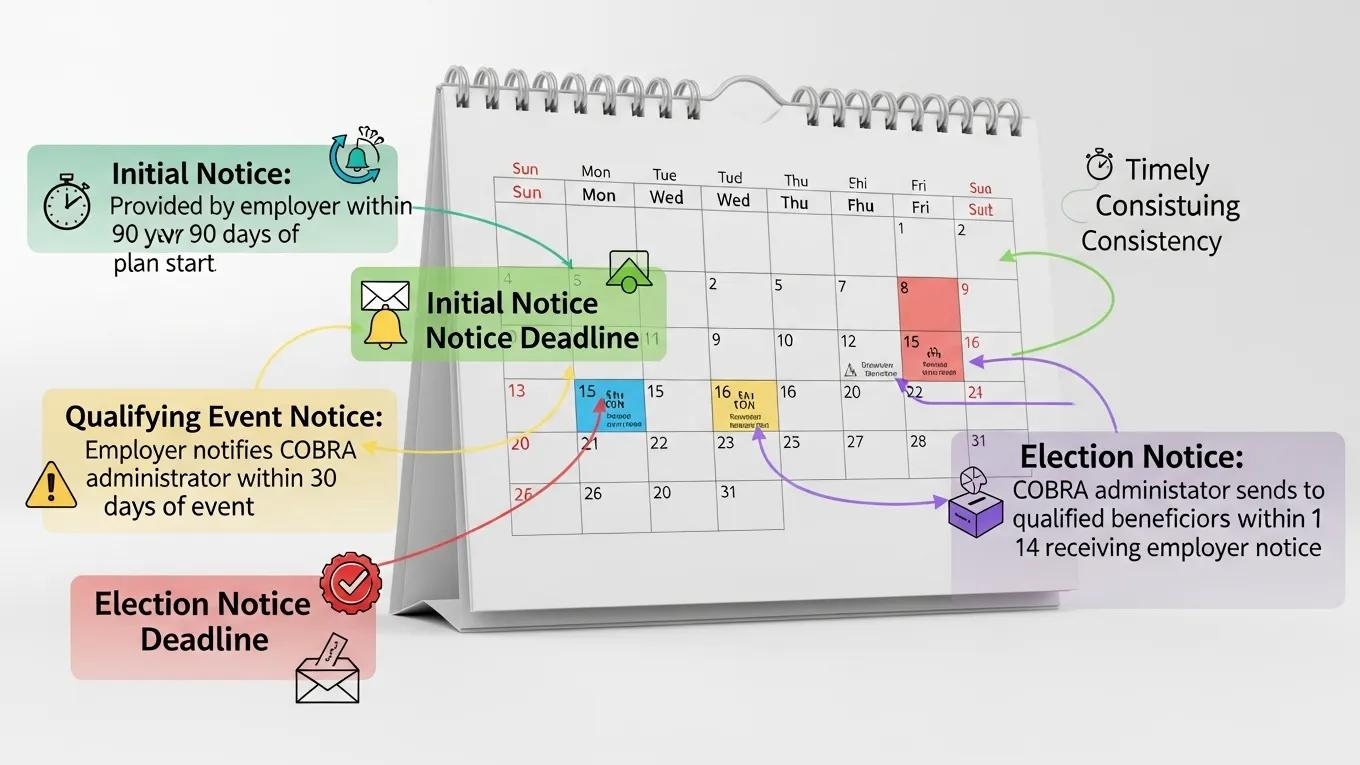 Timeline of COBRA notification deadlines for Michigan employers