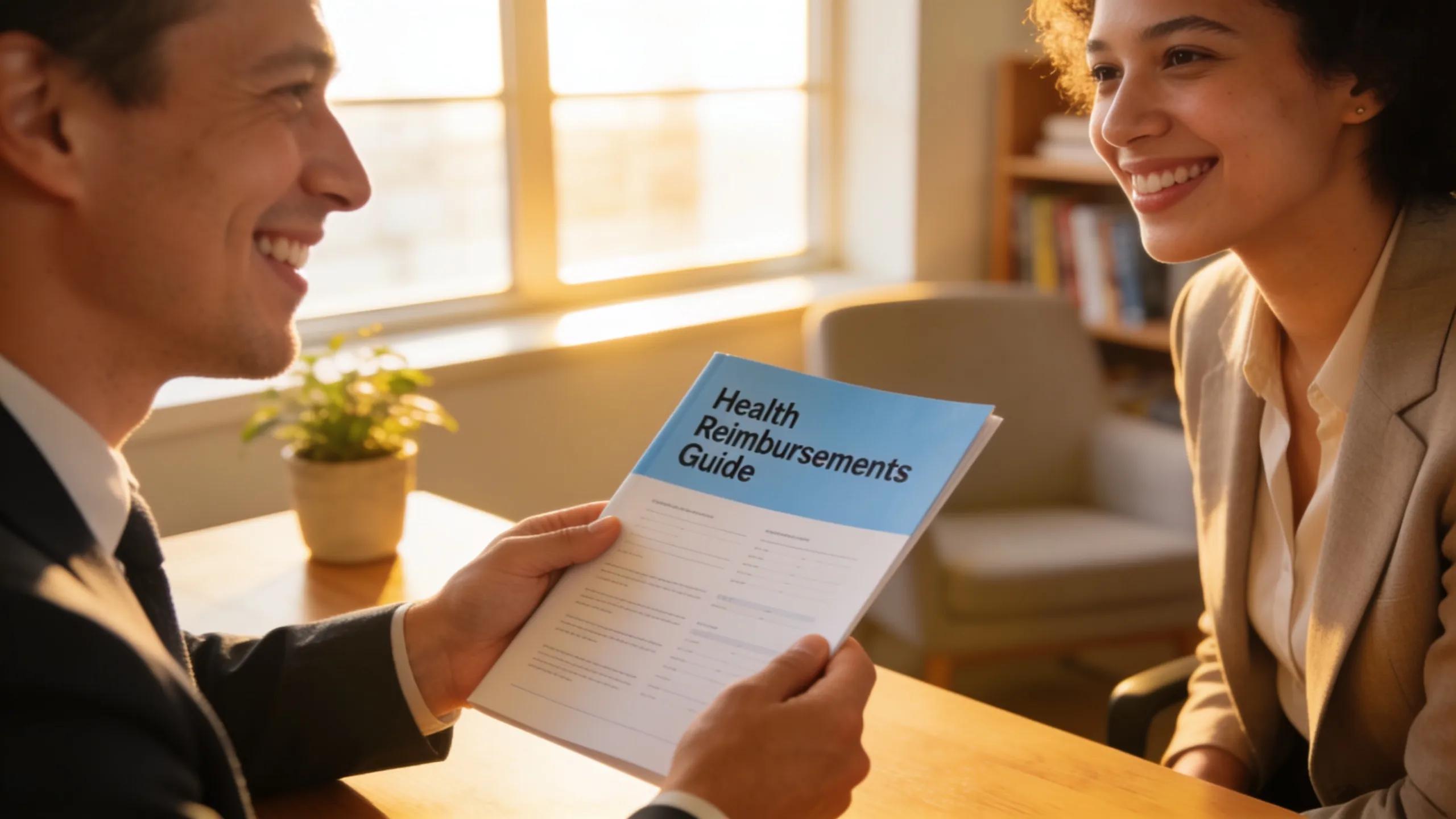 Employer explaining health reimbursement arrangements to an employee