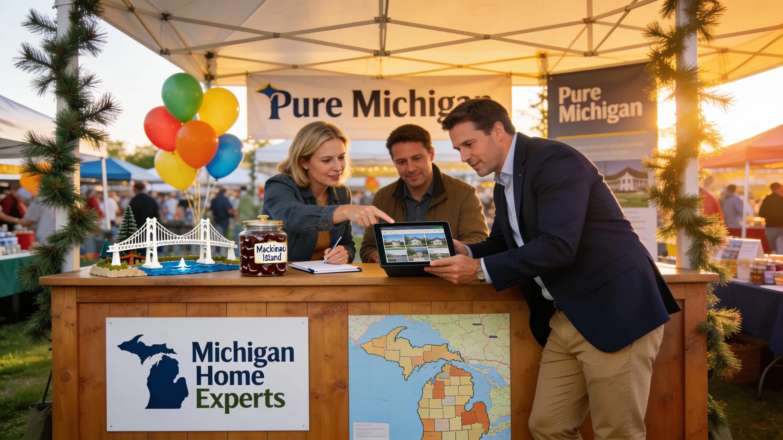 Local Michigan broker providing personalized consultations at a community event
