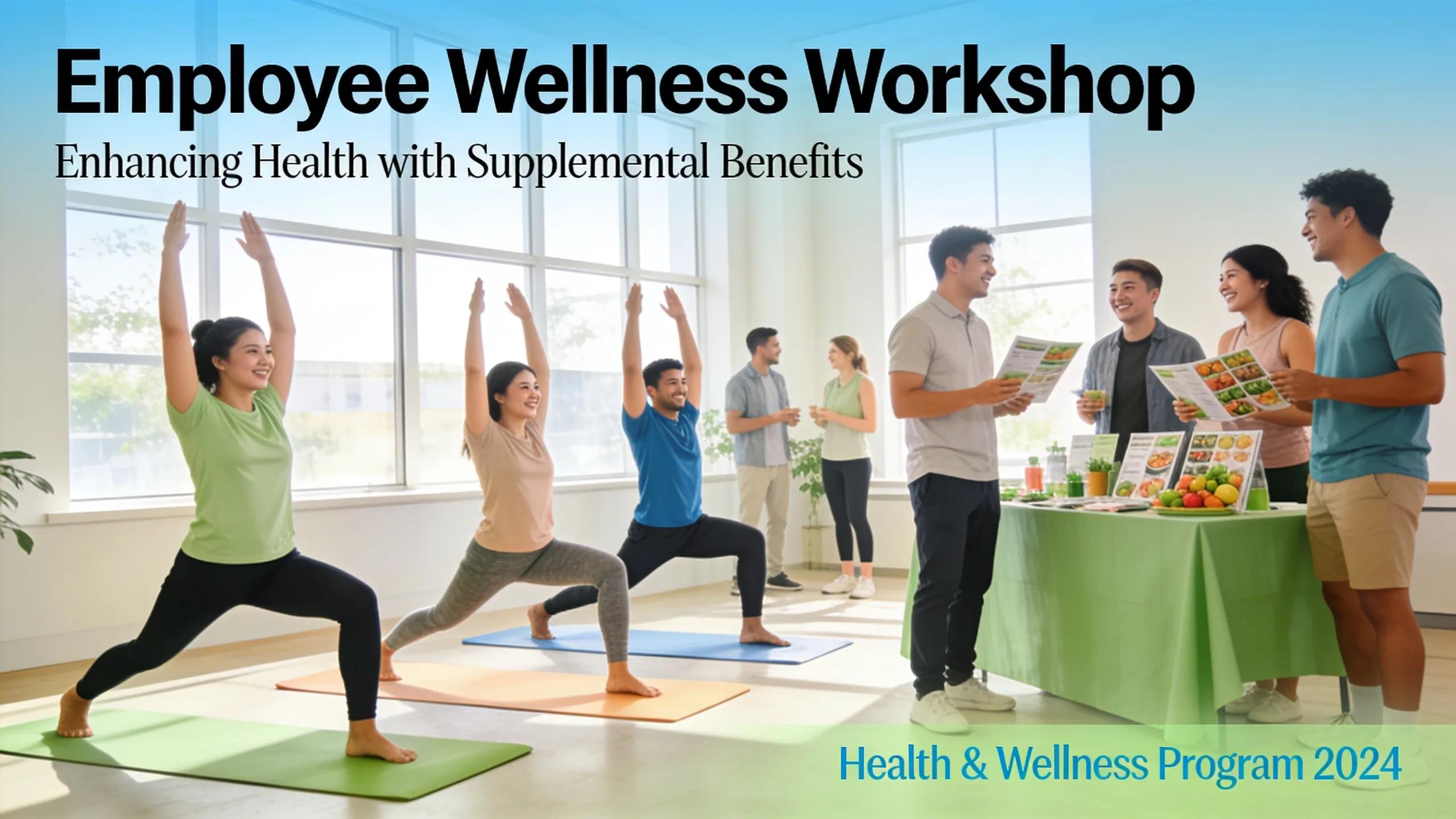 Employees participating in a workplace wellness program, promoting overall health and employee satisfaction