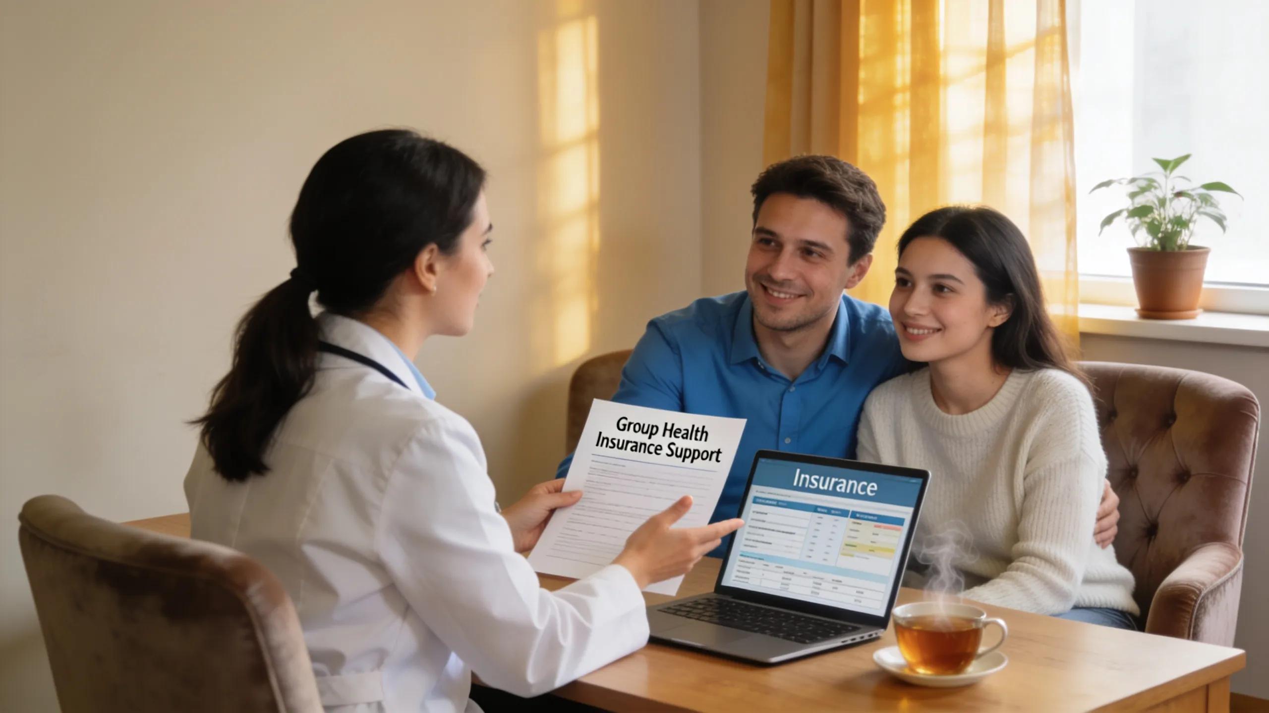Healthcare consultation highlighting group health insurance benefits for Michigan businesses