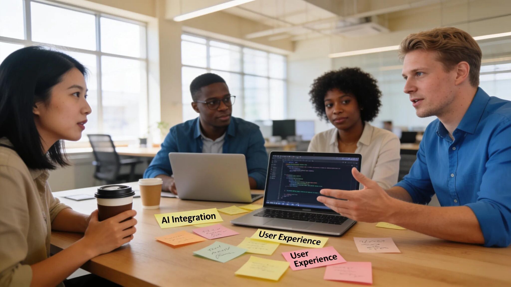 Tech employees collaborating in a modern office setting reflecting innovative employee benefits solutions