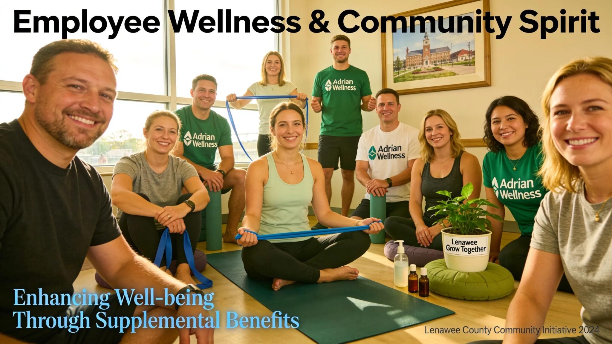 Employees participating in a wellness session, illustrating the importance of supplemental benefits for health plans