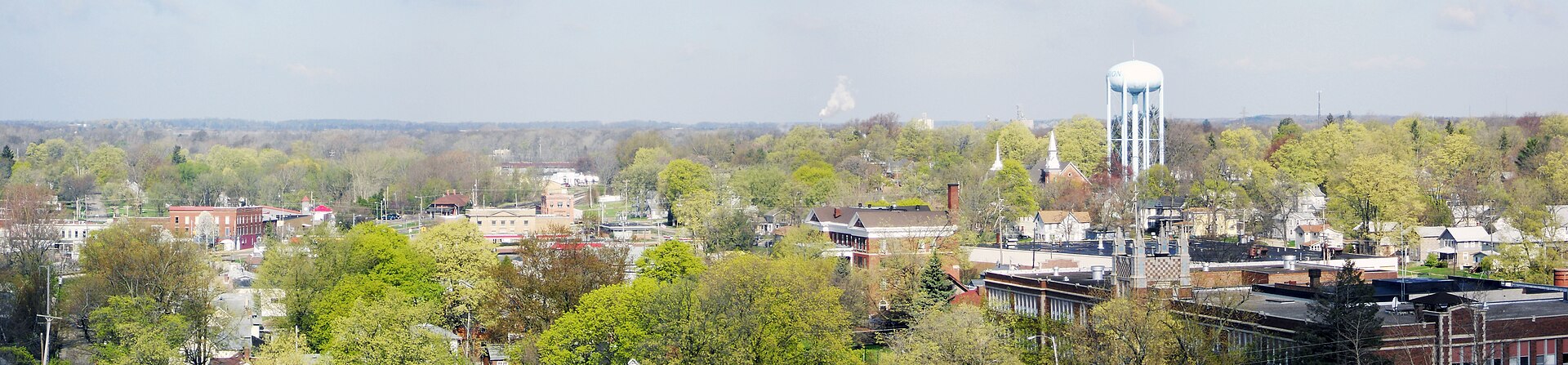 Albion, Michigan, where the two branches of the Kalamazoo River meet