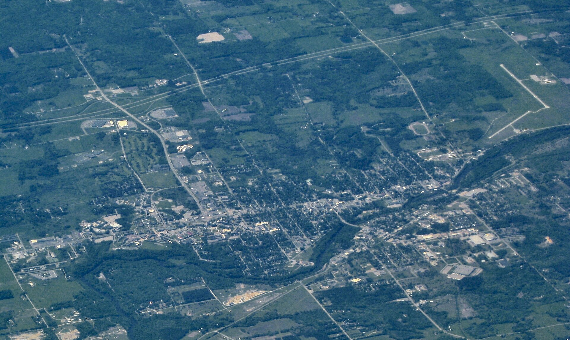 Big Rapids, Michigan, the Mecosta County seat on the Muskegon River