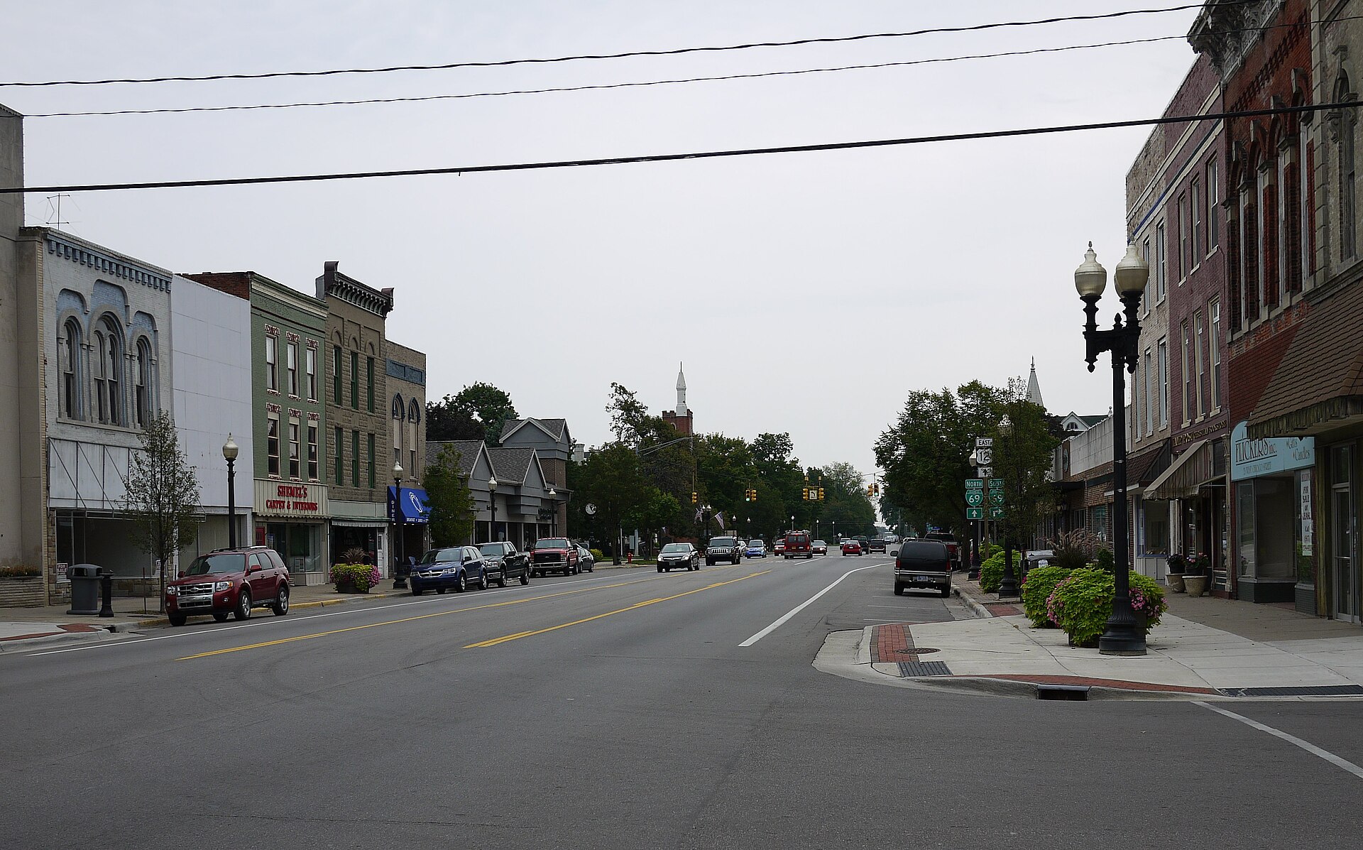Coldwater, Michigan, the Branch County seat on Interstate 69