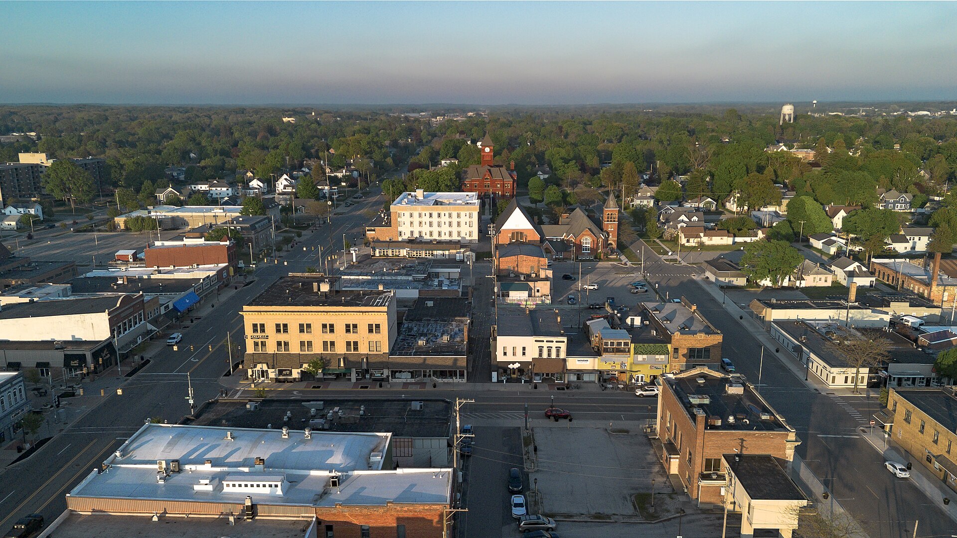 Ludington, Michigan, at the mouth of the Pere Marquette River on Lake Michigan