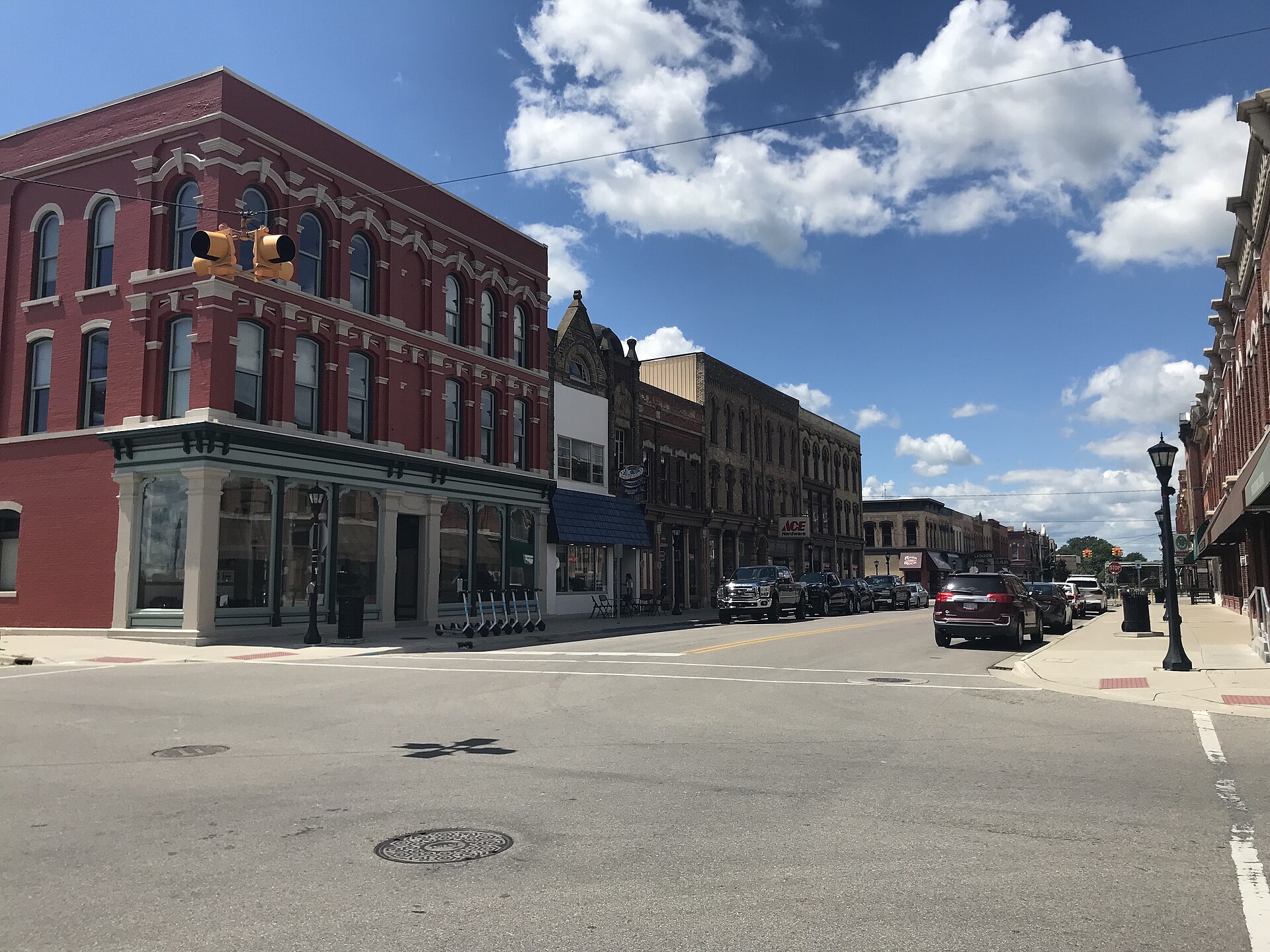 The Midland Street commercial district in Bay City, Michigan