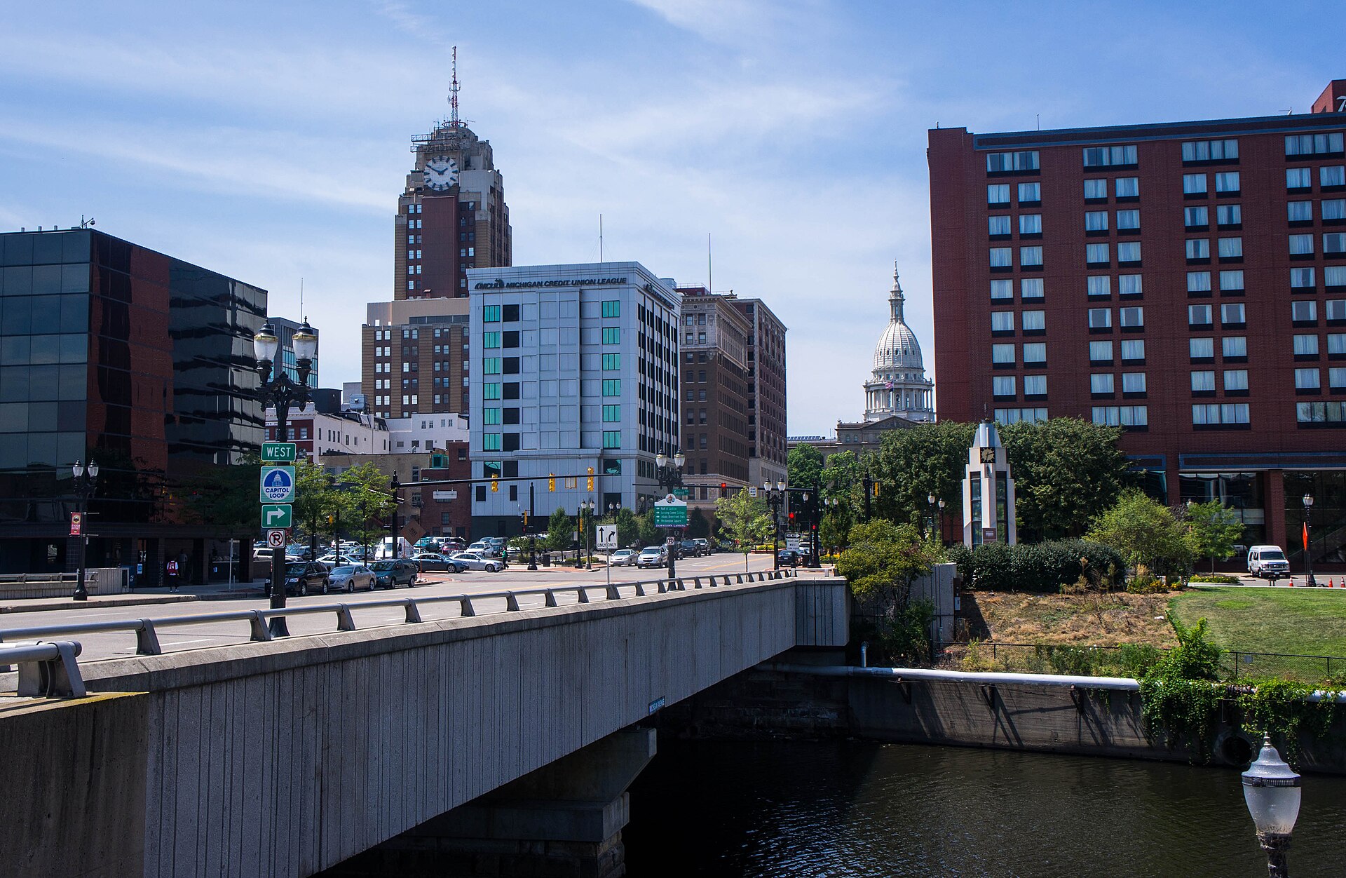 Downtown Lansing, Michigan along the Grand River