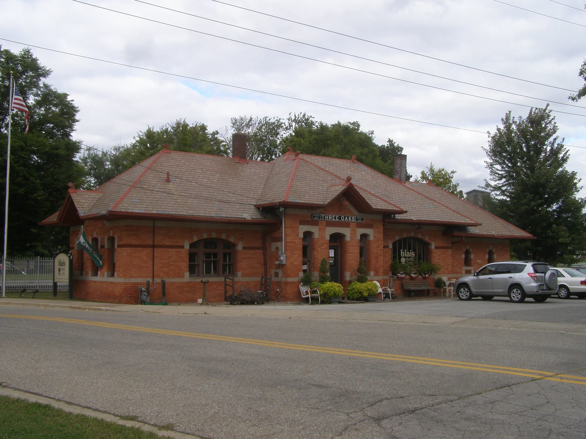 The historic railroad depot in Three Oaks, Michigan — CFH Insurance Consultants group health insurance and employee benefits consulting for Three Oaks, MI employers
