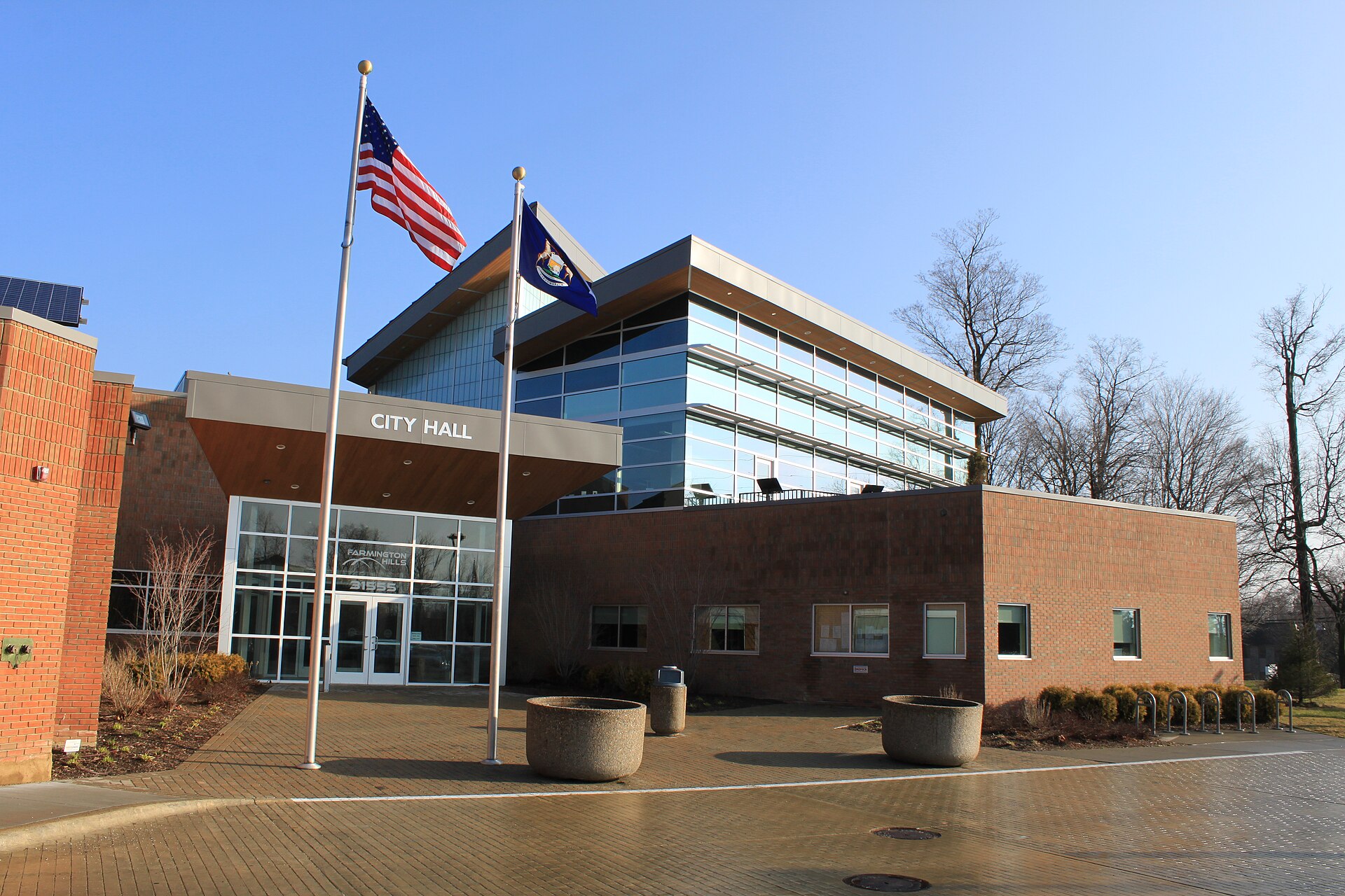 Farmington Hills City Hall — CFH Insurance Consultants provides group health insurance and employee benefits consulting for Farmington Hills, MI employers